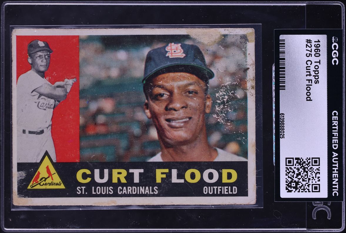 1960 Topps Curt Flood #275 CGC AUTH