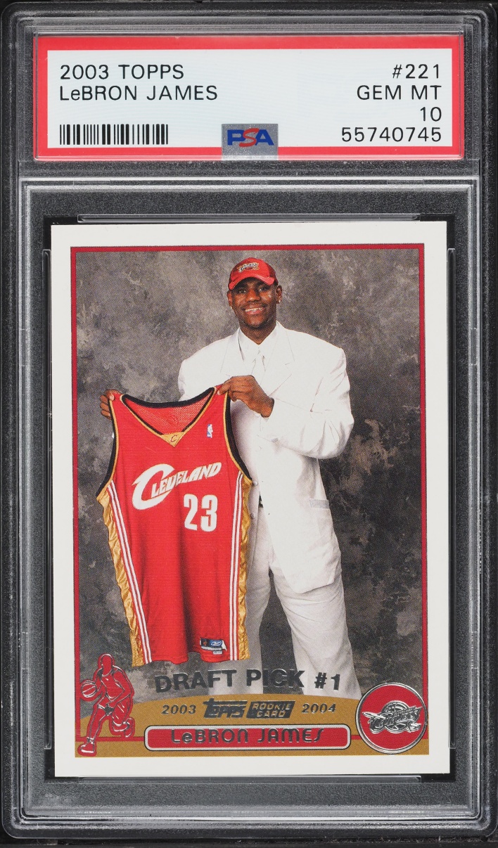 2003 Topps Basketball LeBron James ROOKIE #221 PSA 10 GEM MINT