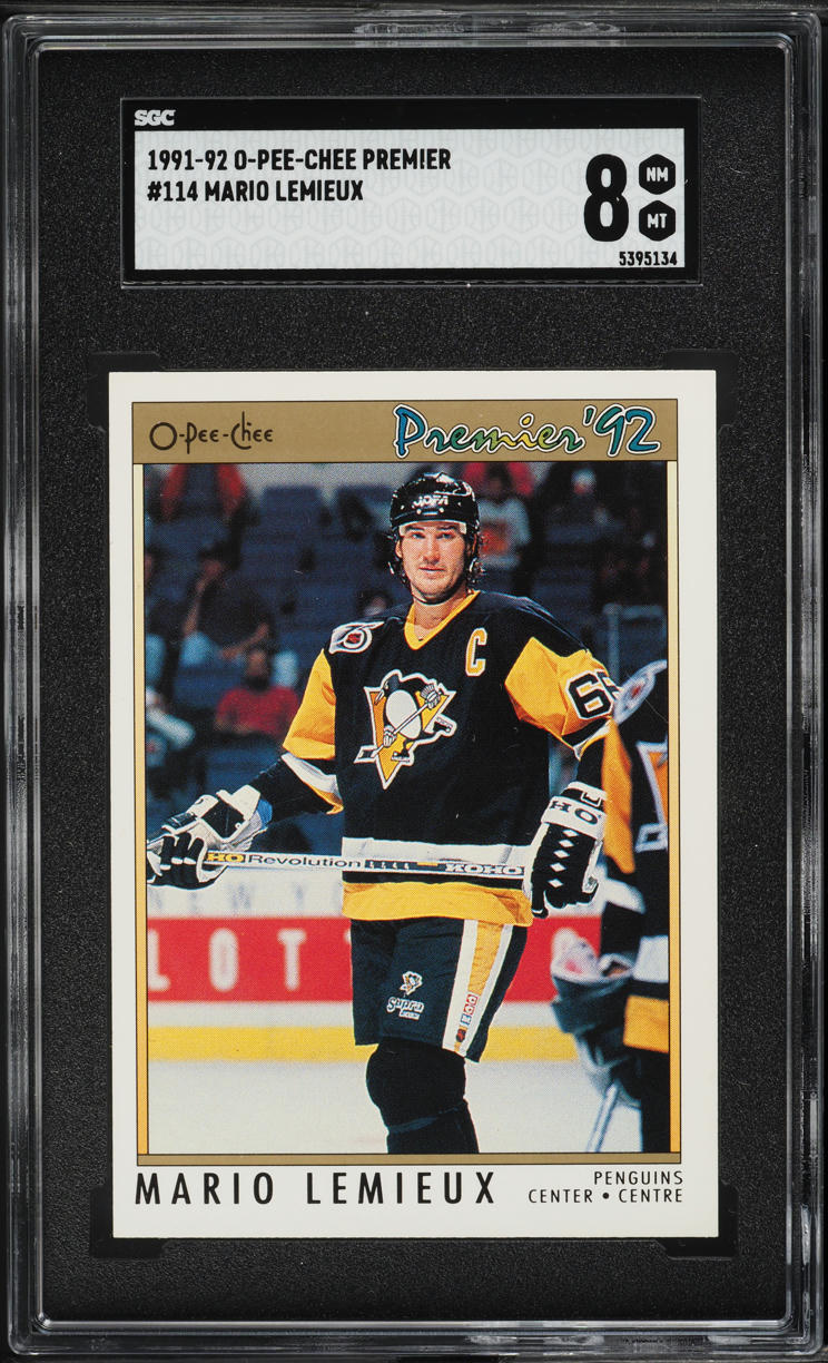 1991 O-Pee-Chee Premier Mario Lemieux #114 SGC 8 NM-MT