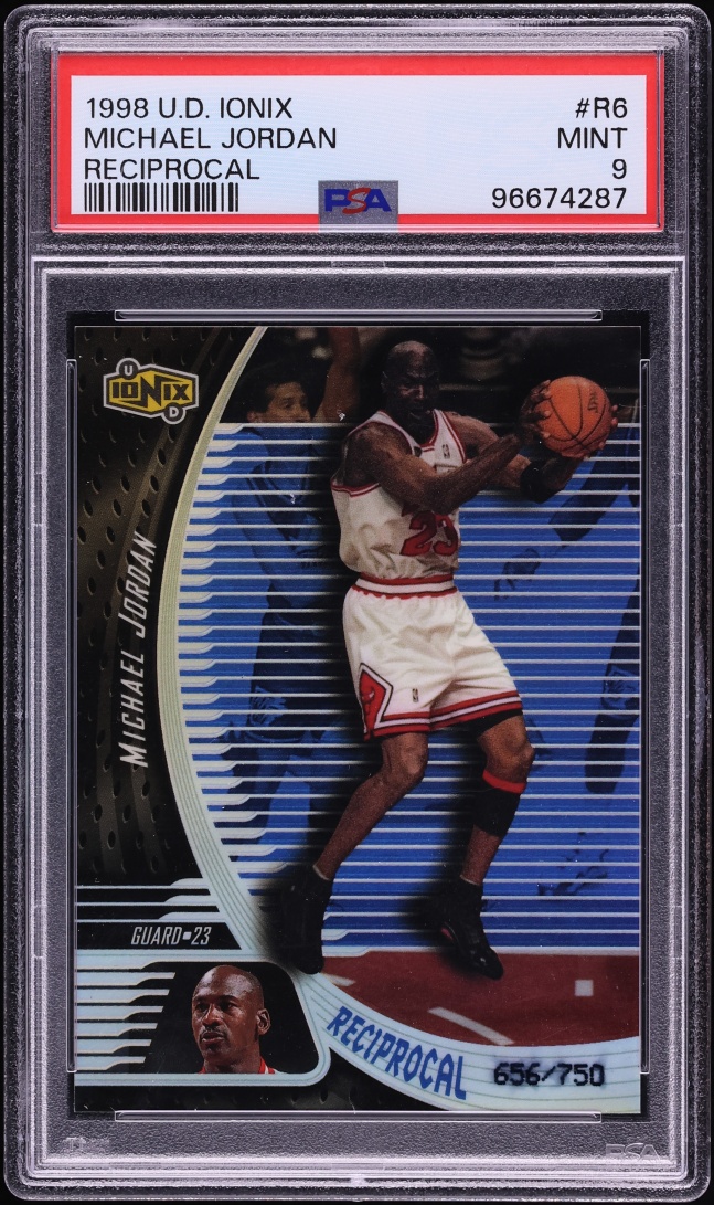 1998 Upper Deck Ionix Reciprocal Michael Jordan /750 #R6 PSA 9 MINT