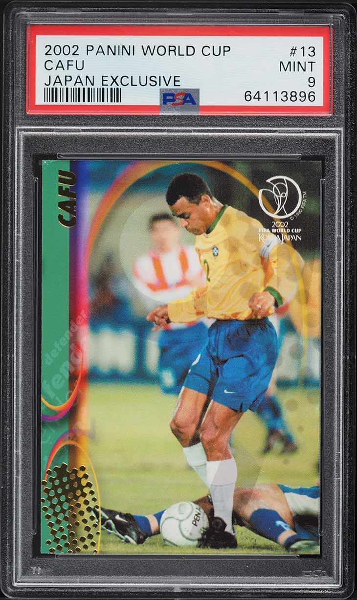 2002 Panini World Cup Korean Japan Exclusive Cafu #13 PSA 9 MINT
