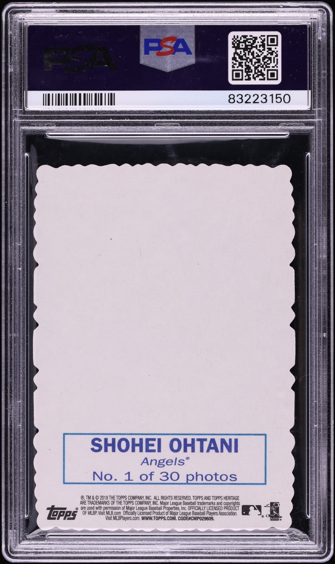 2018 Topps Heritage '69 Deckle Edge Die-Cut Shohei Ohtani ROOKIE #1 PSA 10 GEM MINT