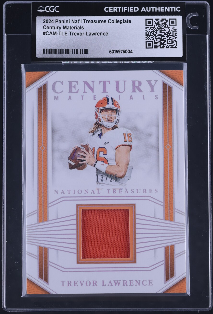 2024 National Treasures Collegiate Century Trevor Lawrence PATCH /25 ...