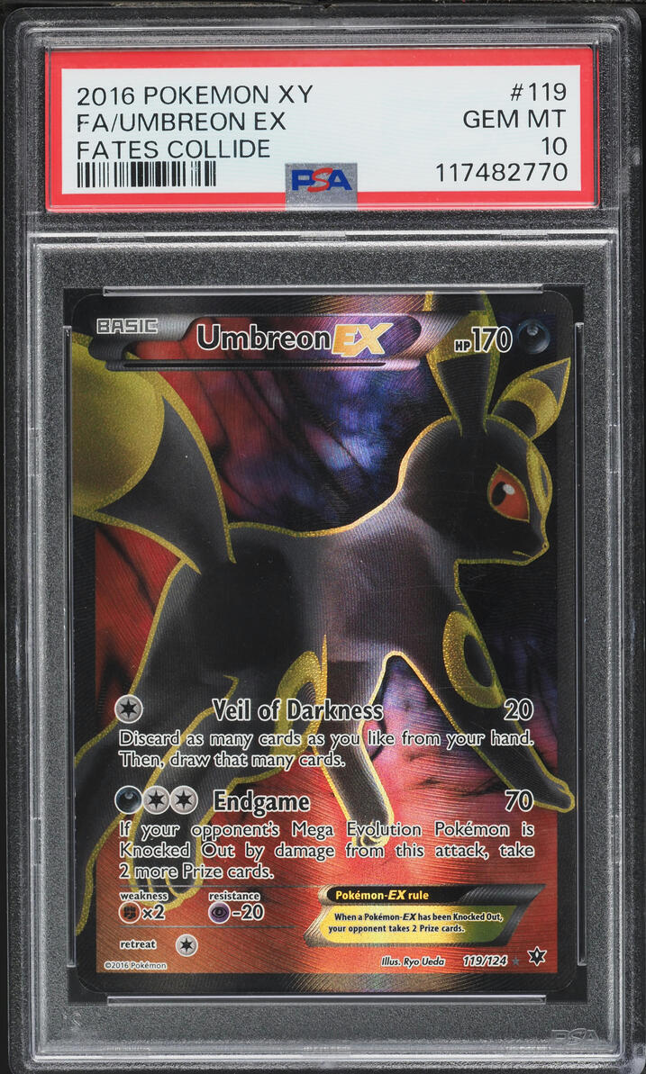 2016 Pokemon XY Fates Collide Full Art Umbreon EX #119 PSA 10 GEM MINT