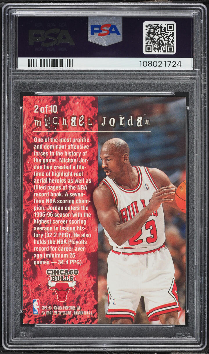 1995 Fleer Total O Michael Jordan #2 PSA 8 NM-MT