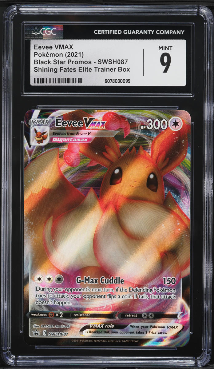 2021 Pokemon SWSH Black Star Promo Shining Fates Full Art Eevee VMAX #87 CGC 9