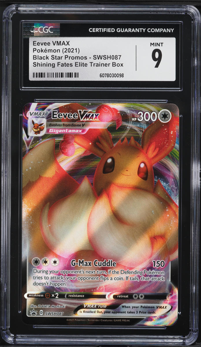 2021 Pokemon SWSH Black Star Promo Shining Fates Full Art Eevee VMAX #87 CGC 9