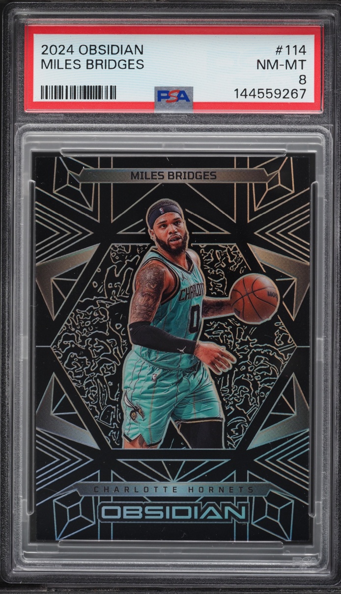 2024 Panini Obsidian Miles Bridges #114 PSA 8 NM-MT