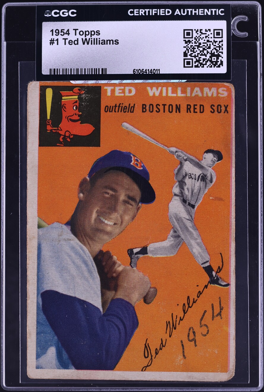 1954 Topps Ted Williams #1 CGC AUTH