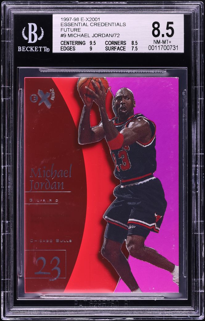 1997 Skybox E-X2001 Essential Credentials Future Michael Jordan /72 #9 BGS 8.5 NM-MT+