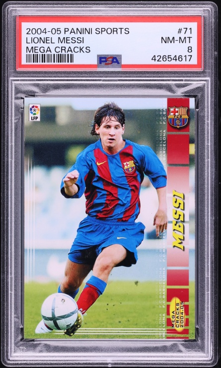 2004 Panini Sports Mega Cracks Lionel Messi ROOKIE #71BIS PSA 8 NM-MT