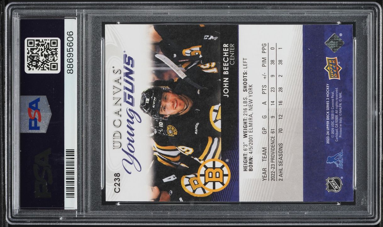 2023 Upper Deck Canvas Young Guns John Beecher ROOKIE #C238 PSA 10 GEM MINT