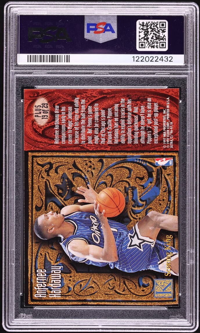 1996 Ultra Scoring Kings Plus Anfernee Hardaway #19 PSA 8 NM-MT - Photo 2