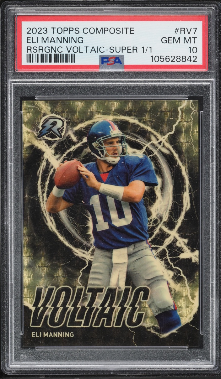 2023 Topps Composite Resurgence Voltaic Superfractor Eli Manning 1/1 #RV-7 PSA 10 GEM MINT