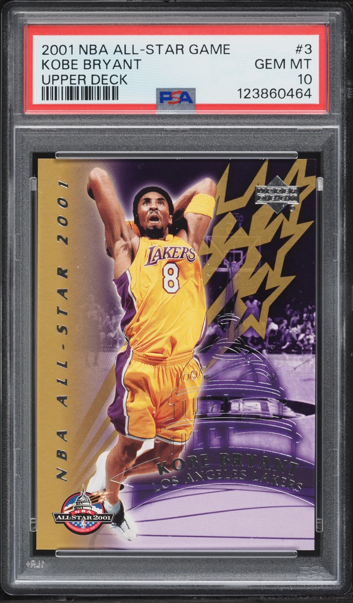 2001 Upper Deck NBA All-Star Game Upper Deck Kobe Bryant #3 PSA 10 GEM MINT