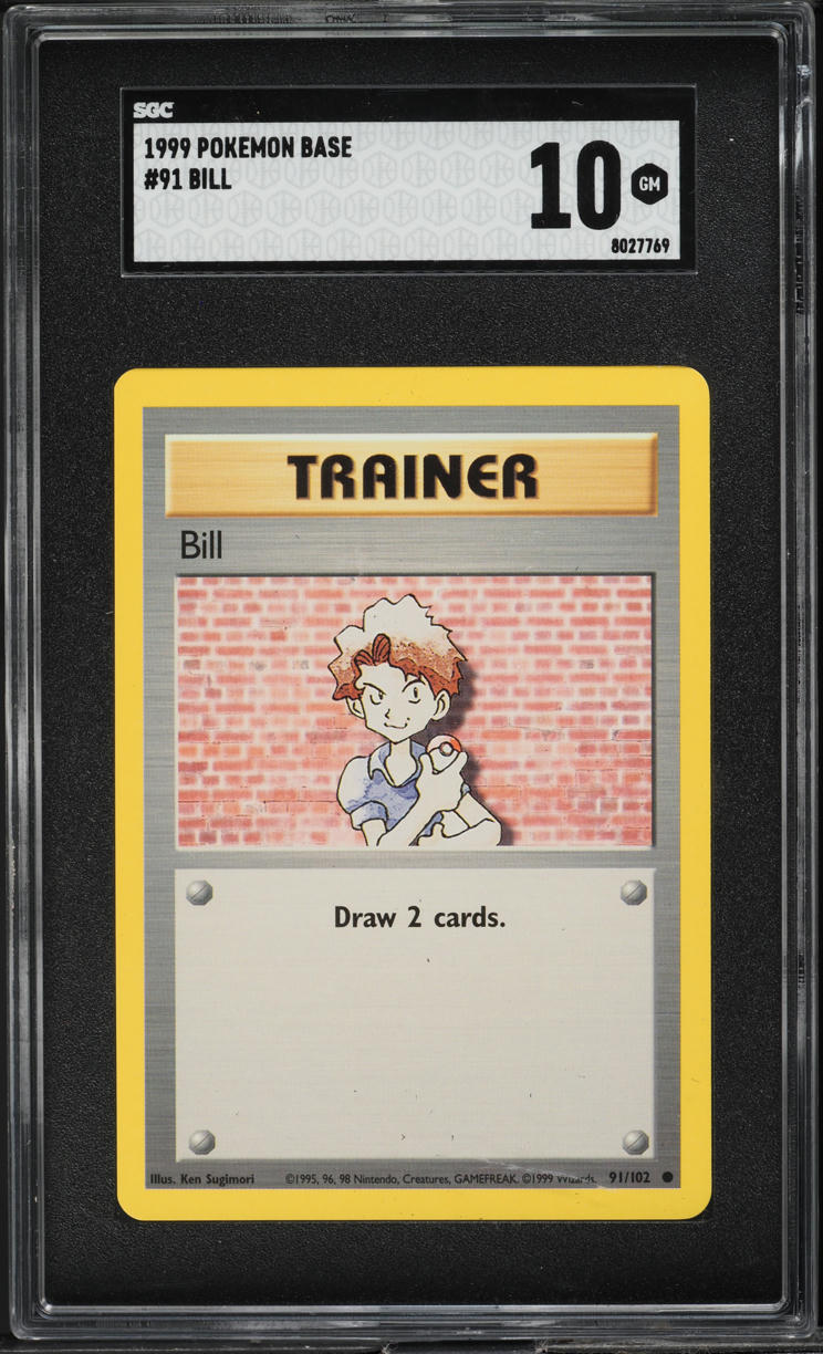 1999 Pokemon Base Set Bill #91 SGC 10 GEM MINT