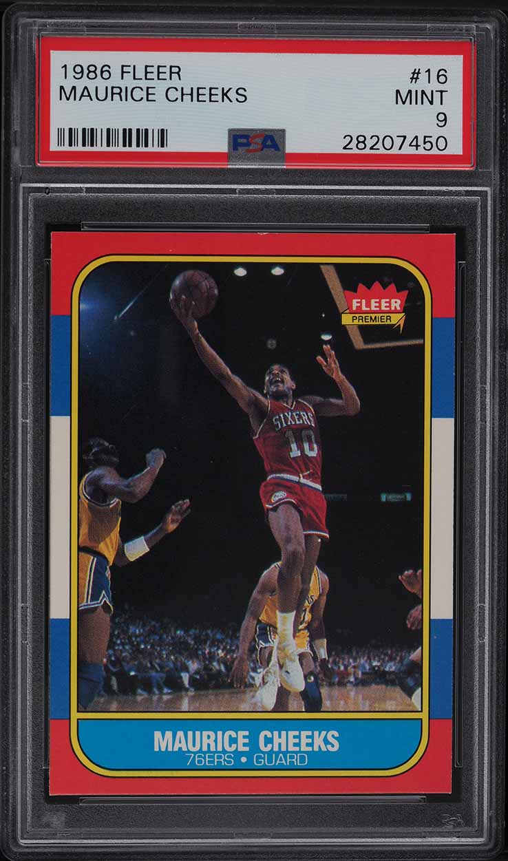 1986 Fleer Basketball Maurice Cheeks #16 PSA 9 MINT