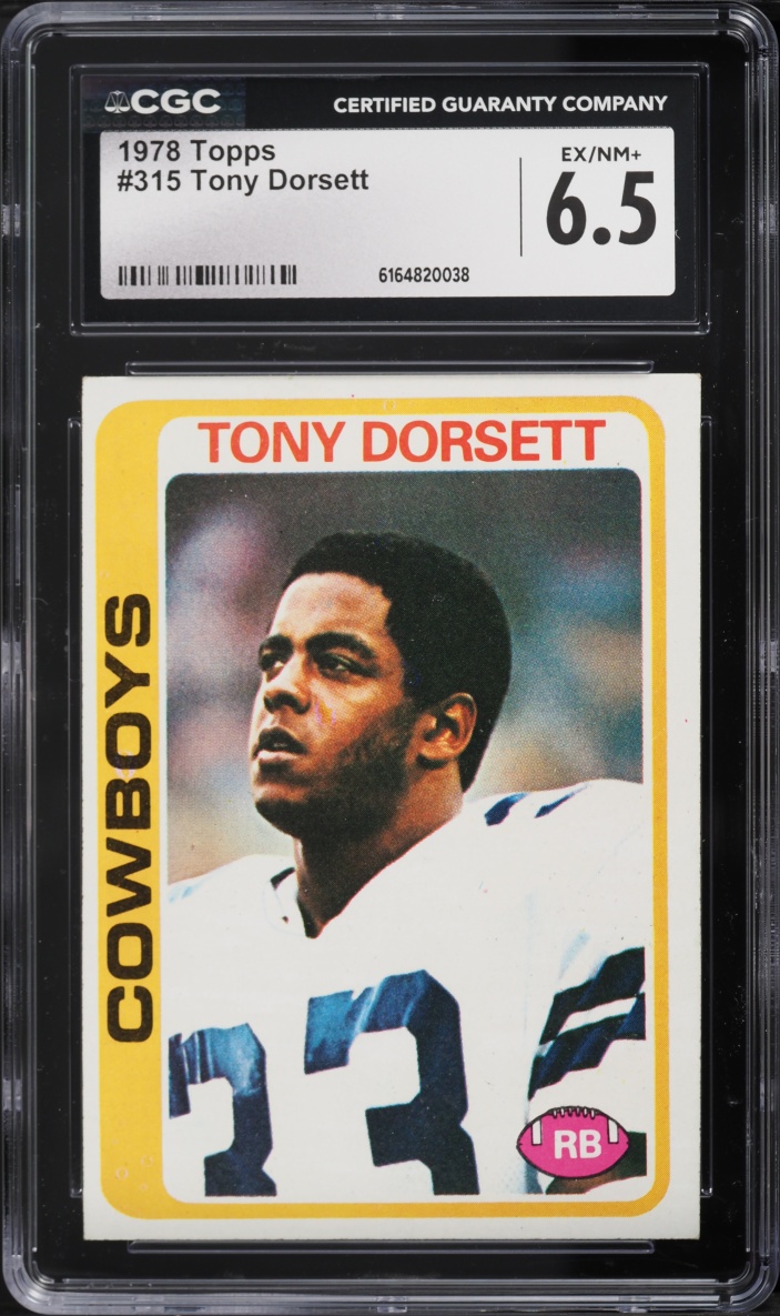 1978 Topps Football Tony Dorsett ROOKIE #315 CGC 6.5 EXMT+