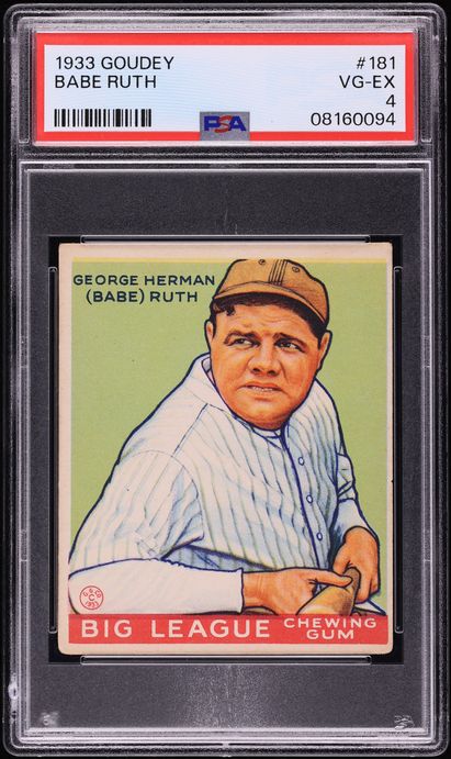 1933 Goudey Babe Ruth #181 PSA 4 VGEX