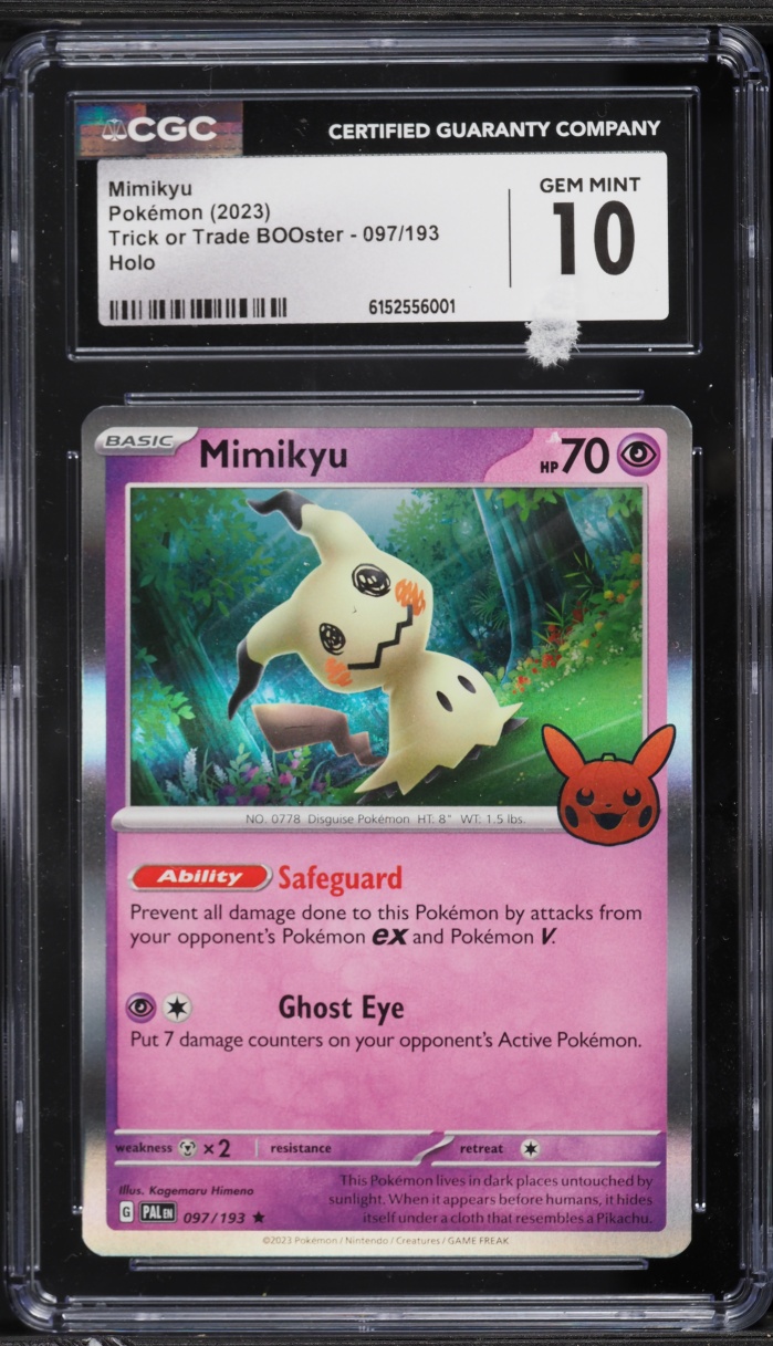 2023 Pokemon Scarlet & Violet Paldea Evolved Trick Or Trade Holo Mimikyu #97 CGC 10 GEM MINT