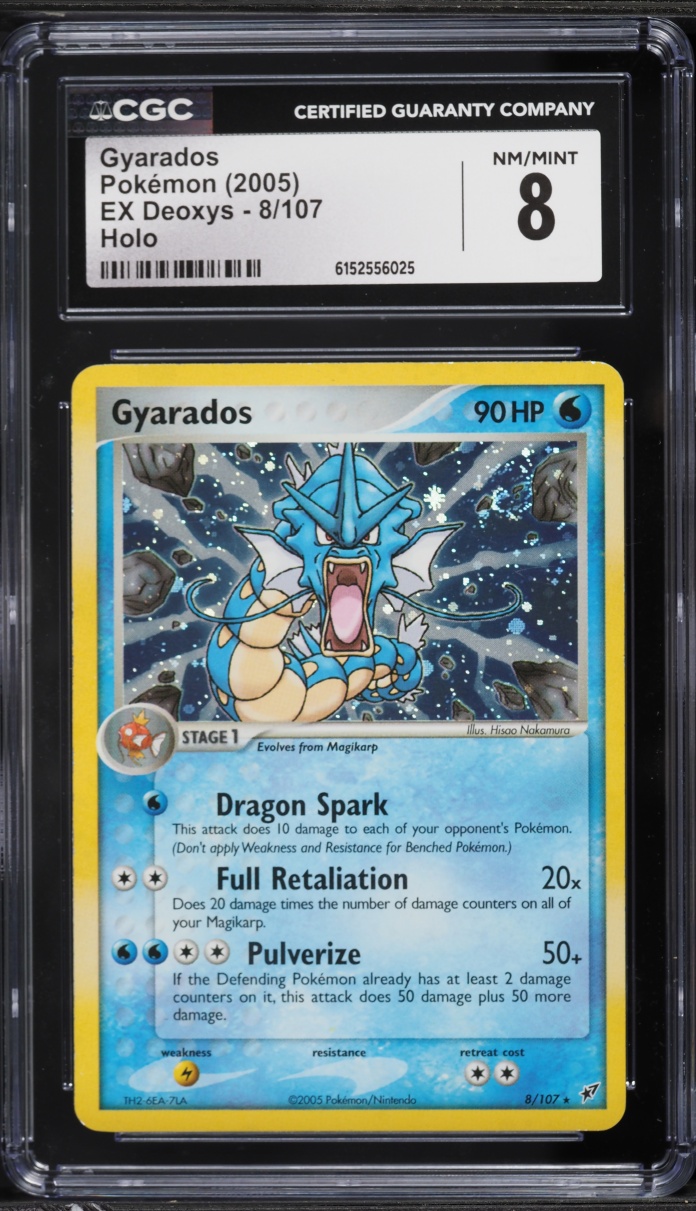 2005 Pokemon EX Deoxys Holo Gyarados #8 CGC 8 NM-MT