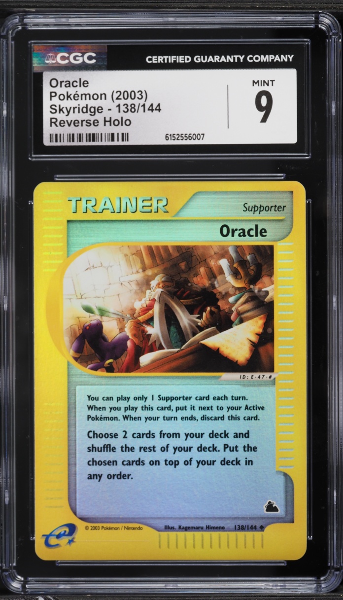 2003 Pokemon Skyridge Reverse Holo Oracle #138 CGC 9 MINT