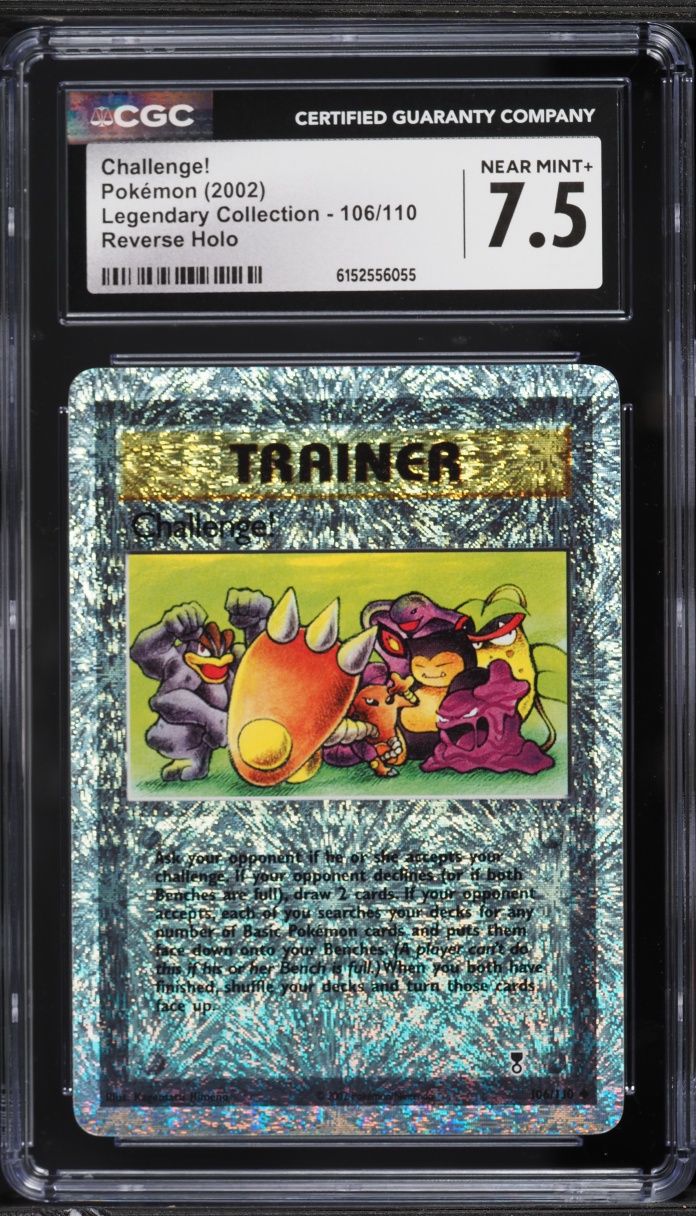 2002 Pokemon Legendary Collection Reverse Holo Challenge! #106 CGC 7.5 NRMT+