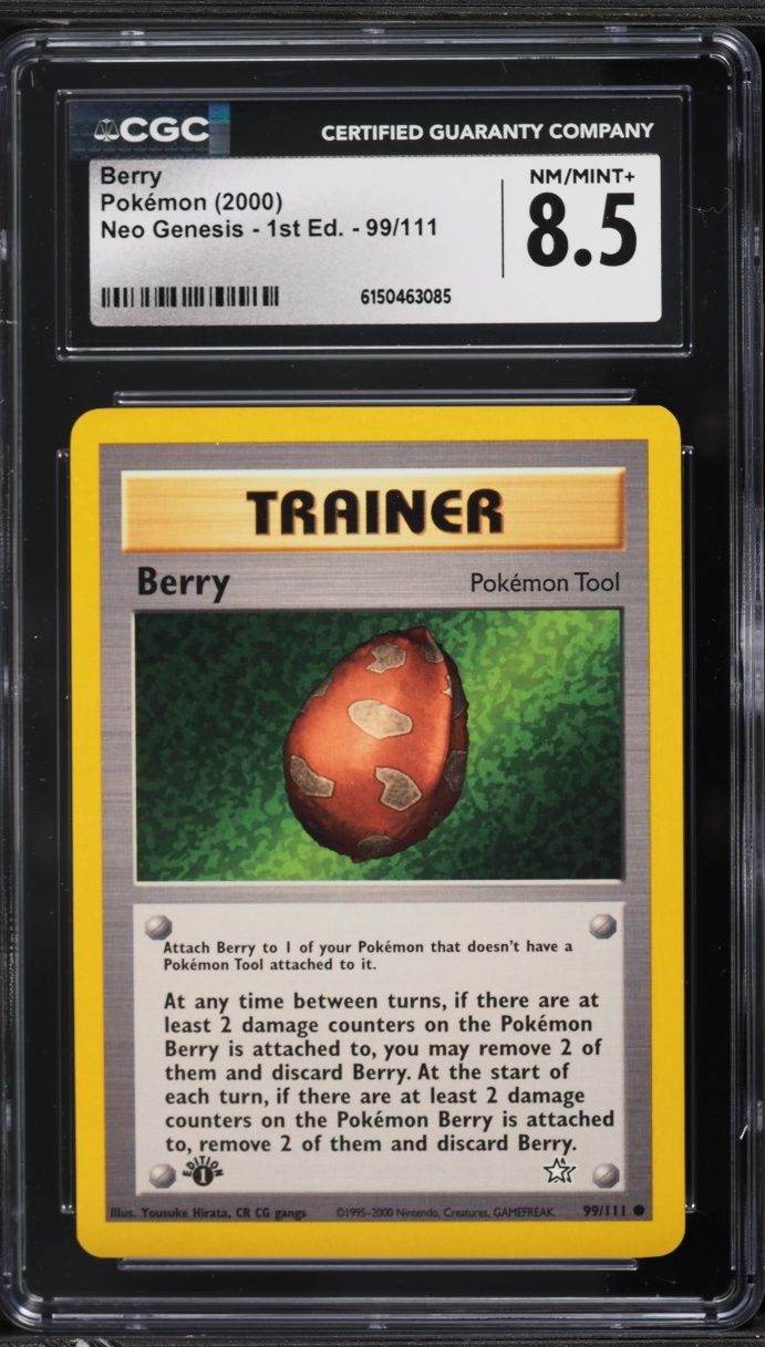 2000 Pokemon Neo Genesis 1st Edition Berry #99 CGC 8.5 NM-MT+
