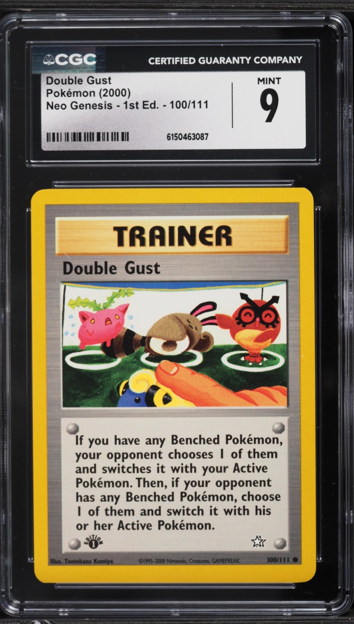 2000 Pokemon Neo Genesis 1st Edition Double Gust #100 CGC 9 MINT