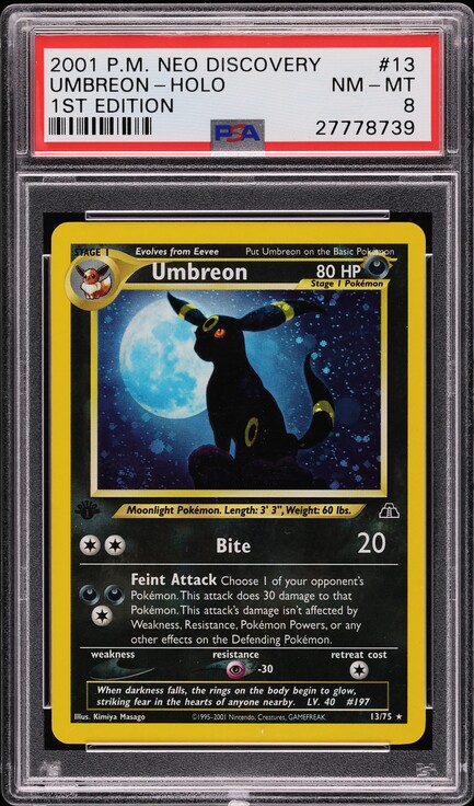 2000 Pokemon Japanese Crossing The Ruins Holo Umbreon #197 PSA 8