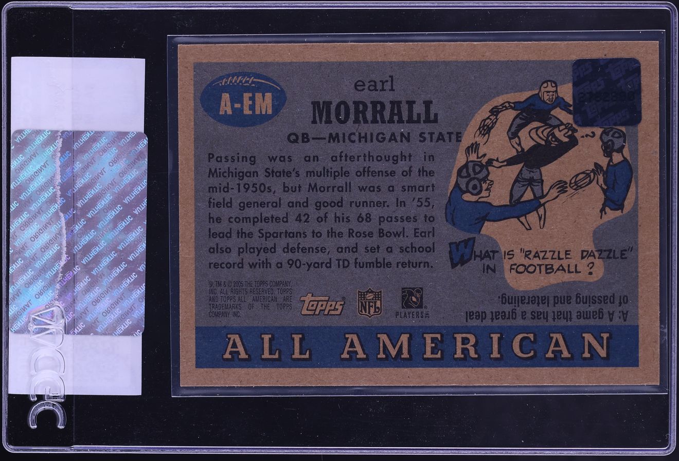 2005 Topps All American Earl Morrall AUTO #A-EM CGC AUTH