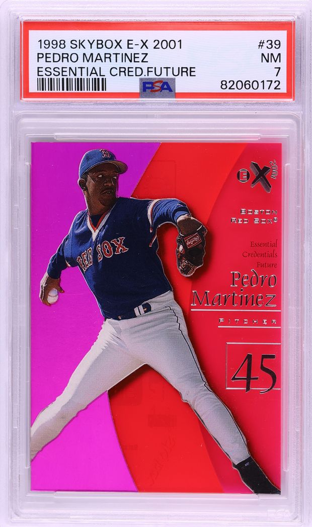 1998 Skybox E-X 2001 Essential Credentials Future Pedro Martinez /62 #39 PSA 7 NRMT