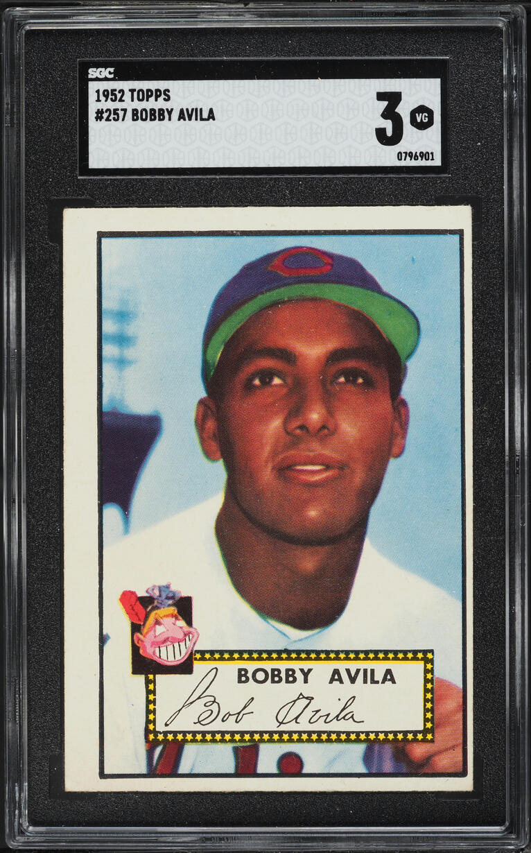1952 Topps Bobby Avila #257 SGC 3 VG
