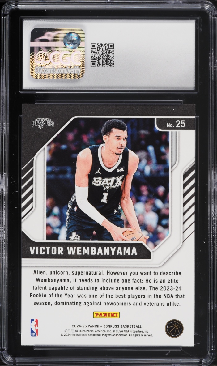 2024 Donruss Franchise Features Victor Wembanyama #25 CGC 10 GEM MINT