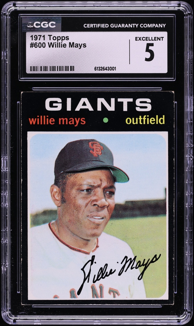 1971 Topps Willie Mays #600 CGC 5 EX