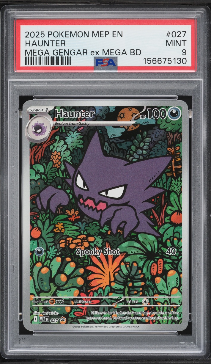 2025 Pokemon Mega Evolution Promo Gengar Ex Battle Deck Full Art Haunter #27 PSA 9 MINT