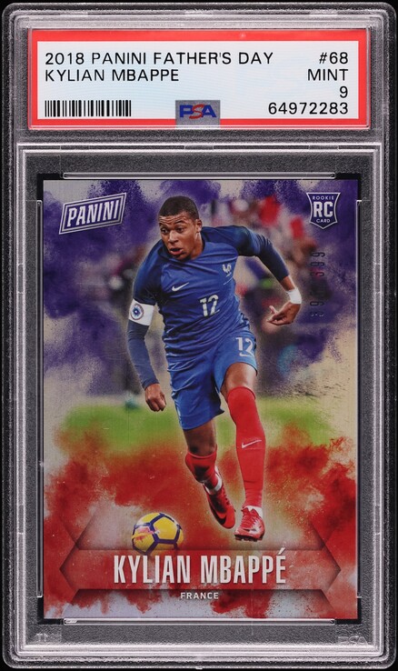 2018 Panini World Cup Stickers Kylian Mbappe ROOKIE, BLACK BACK