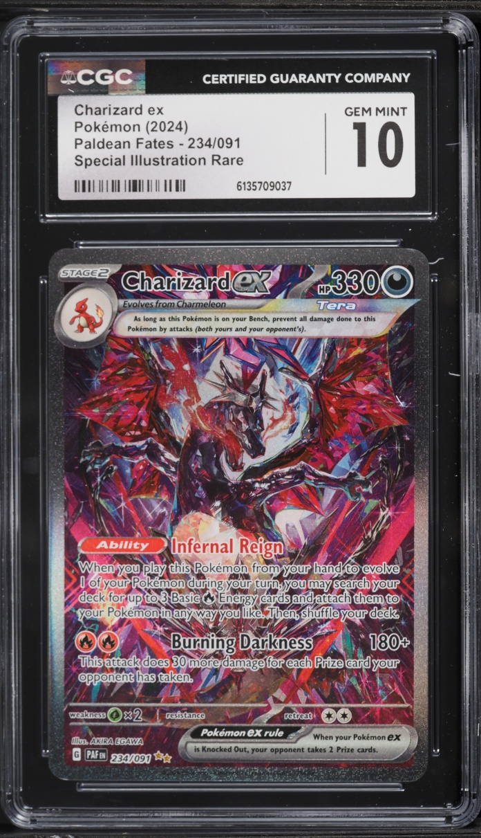 2024 Pokemon Scarlet & Violet Paldean Fates SIR Charizard ex #234 CGC 10 GEM MINT