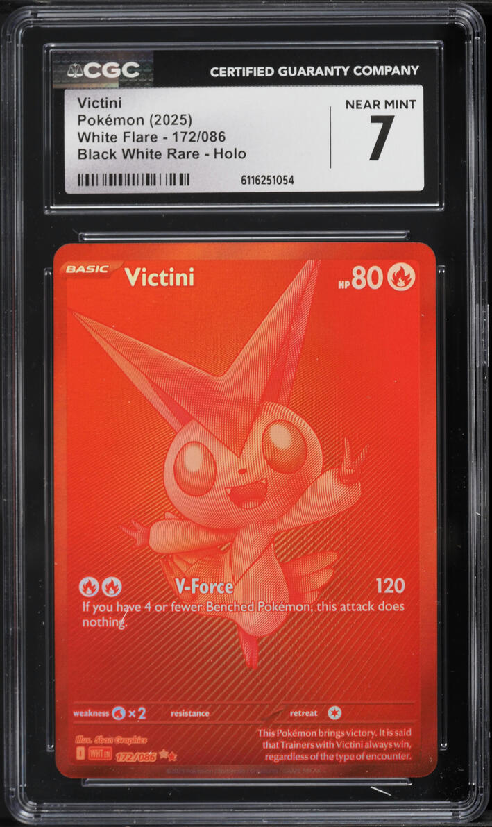 2025 Pokemon Scarlet & Violet White Flare BWR Victini #172 CGC 7 NRMT