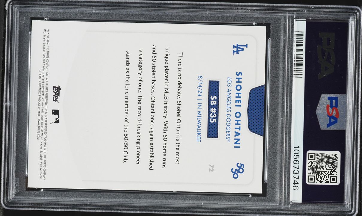 2024 Topps 50/50 Shohei Ohtani #72 PSA 10 GEM MINT