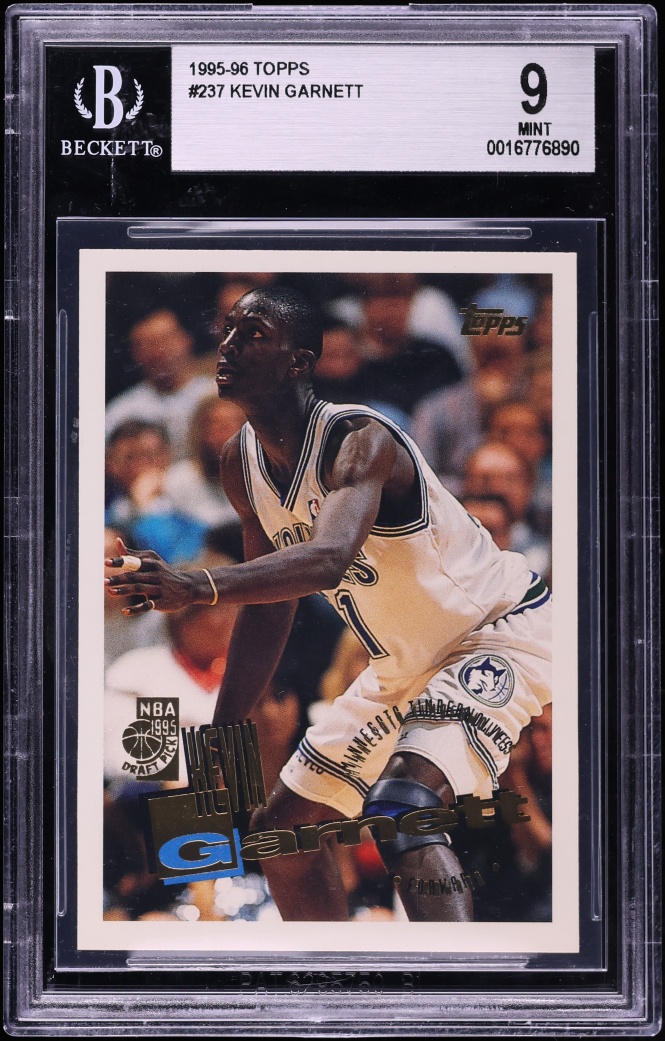 1995 Topps Basketball Kevin Garnett ROOKIE #237 BGS 9 MINT