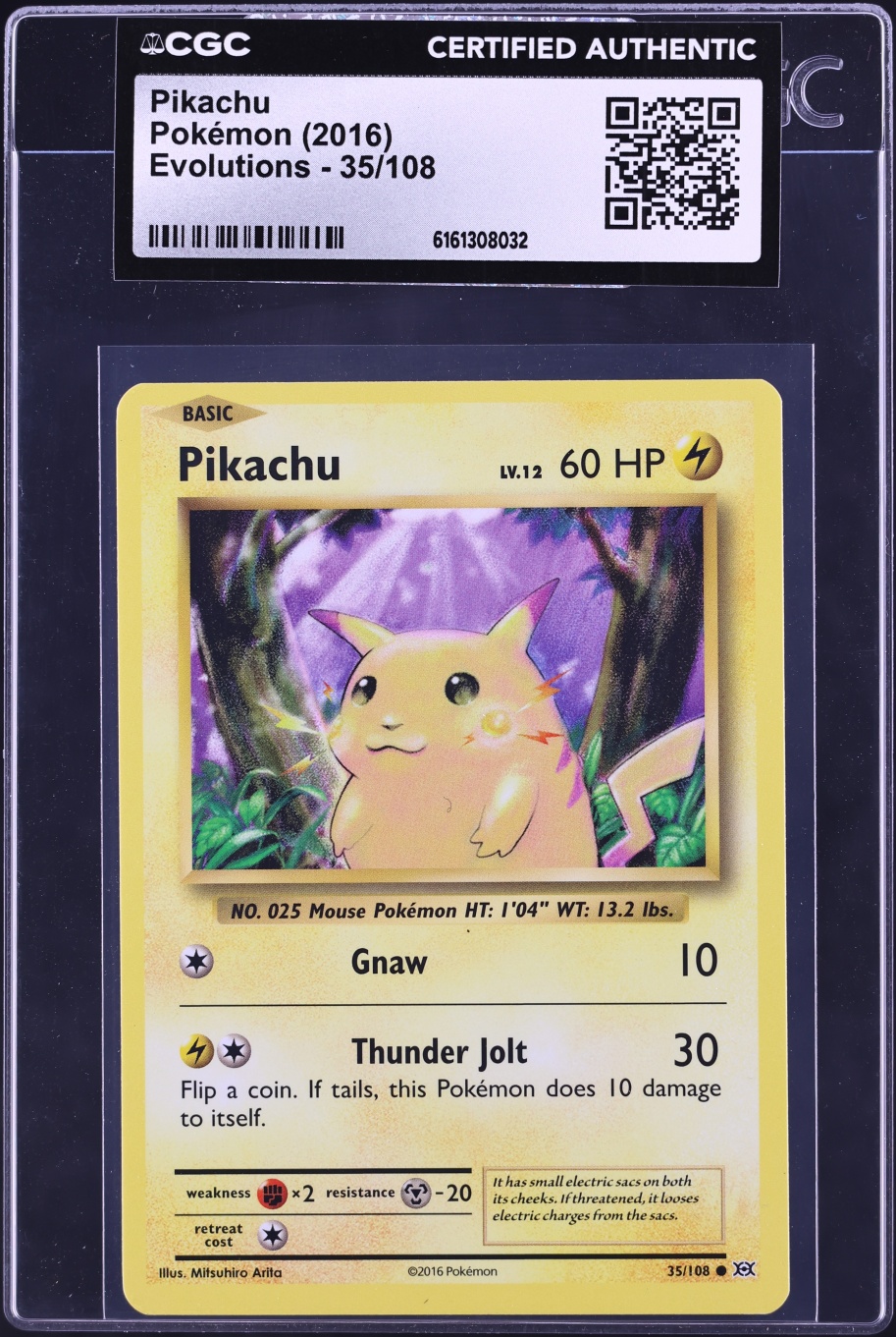 2016 Pokemon XY Evolutions Pikachu #35 CGC AUTH