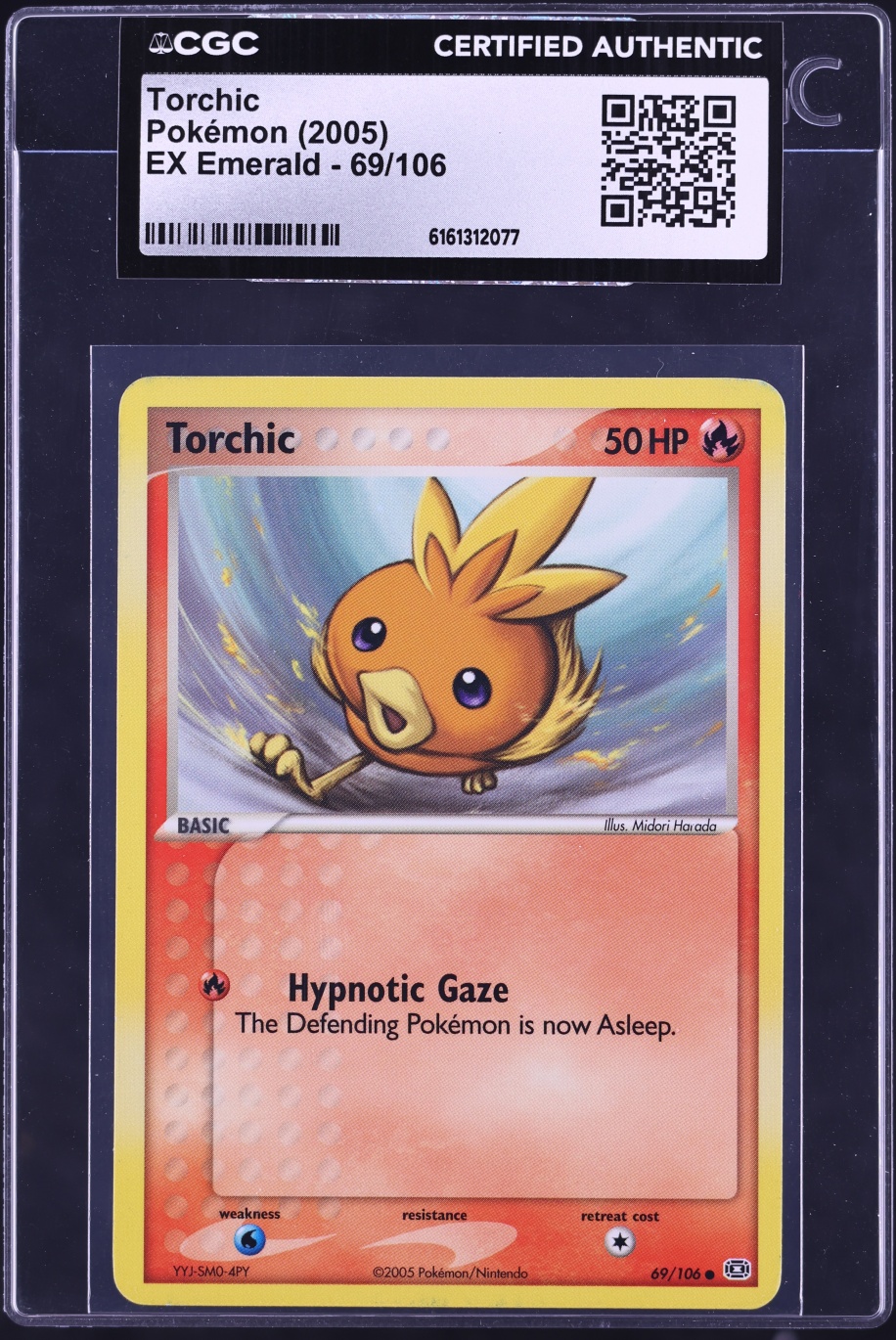 2005 Pokemon EX Emerald Torchic #69 CGC AUTH