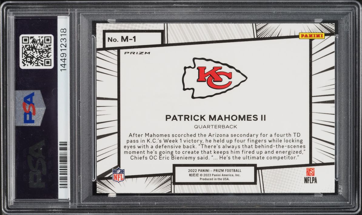 2022 Panini Prizm Manga Patrick Mahomes II #M1 PSA 9 MINT