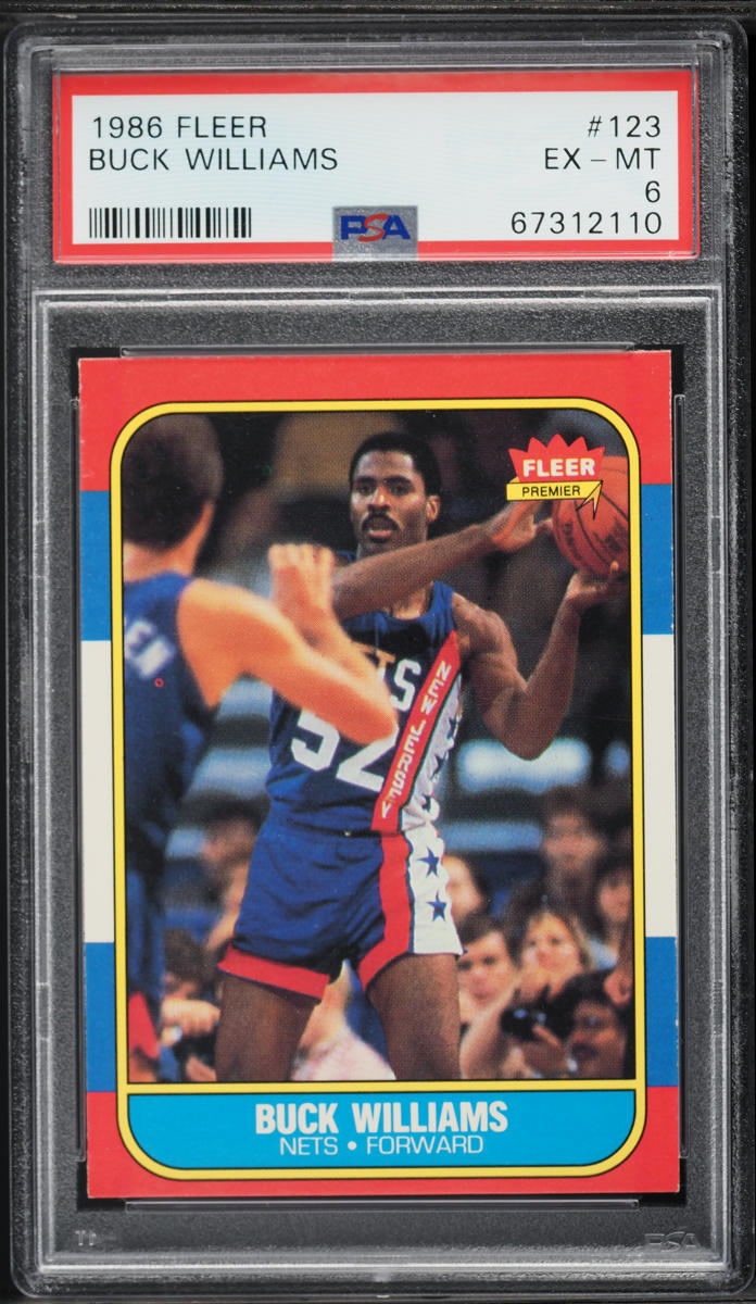 1986 Fleer Basketball Buck Williams #123 PSA 6 EXMT