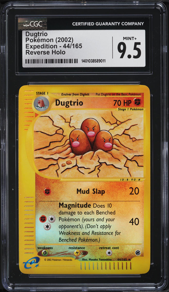 2002 Pokemon Expedition Reverse Holo Dugtrio #44 CGC 9.5 MINT+