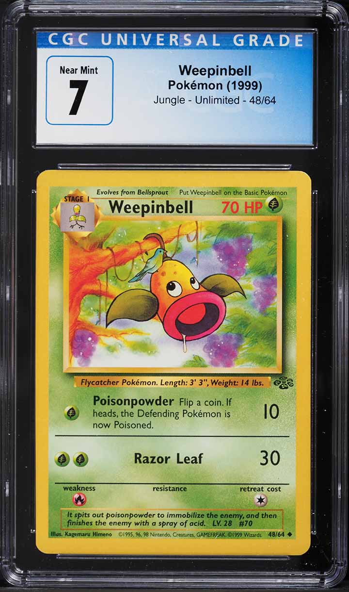 1999 Pokemon Jungle Weepinbell #48 CGC 7 NRMT