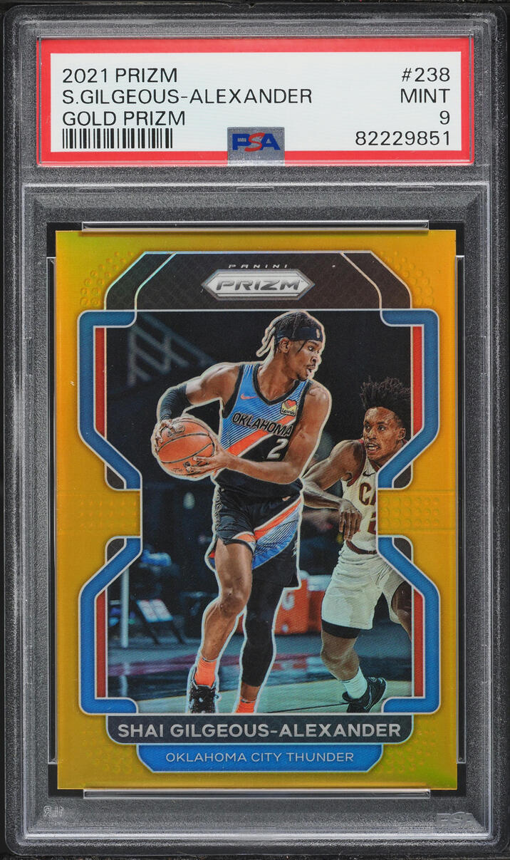 2021 Panini Prizm Gold Shai Gilgeous Alexander /10 #238 PSA 9 MINT - Photo 1