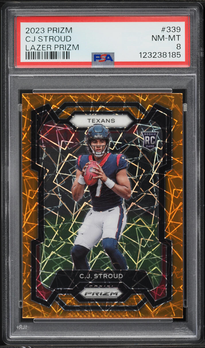 2023 Panini Prizm Lazer C.J. Stroud ROOKIE #339 PSA 8 NM-MT