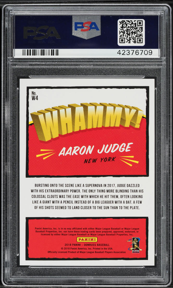 【ＳＳＰ】★ 2018 Donruss Whammy Aaron Judge Aaron Judge 2018 Donruss #W4 Whammy! /(SSP) Price Guide